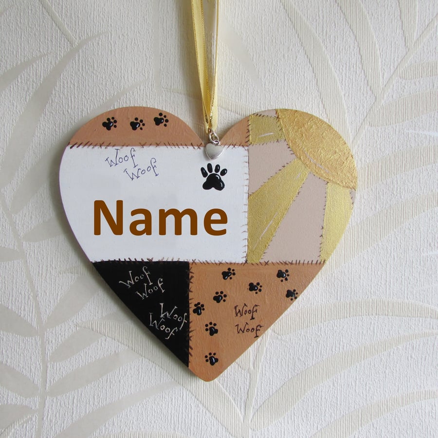 Personalised Hanging Heart - Made to Order