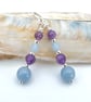 Amethyst & Angelite Earrings, February Birthstone, Anniversary, Gifts For Her - Image 5