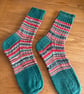 Robinia Bush. Hand knitted socks 7-10UK