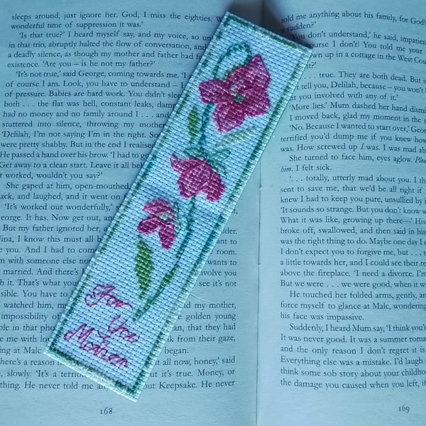 For You Mother, Mother Bookmark, Pink Flower Bookmark, Mother Gift