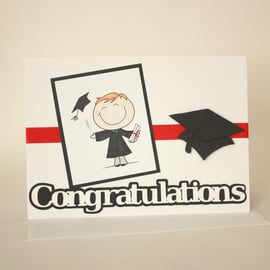 Handmade male graduation card  