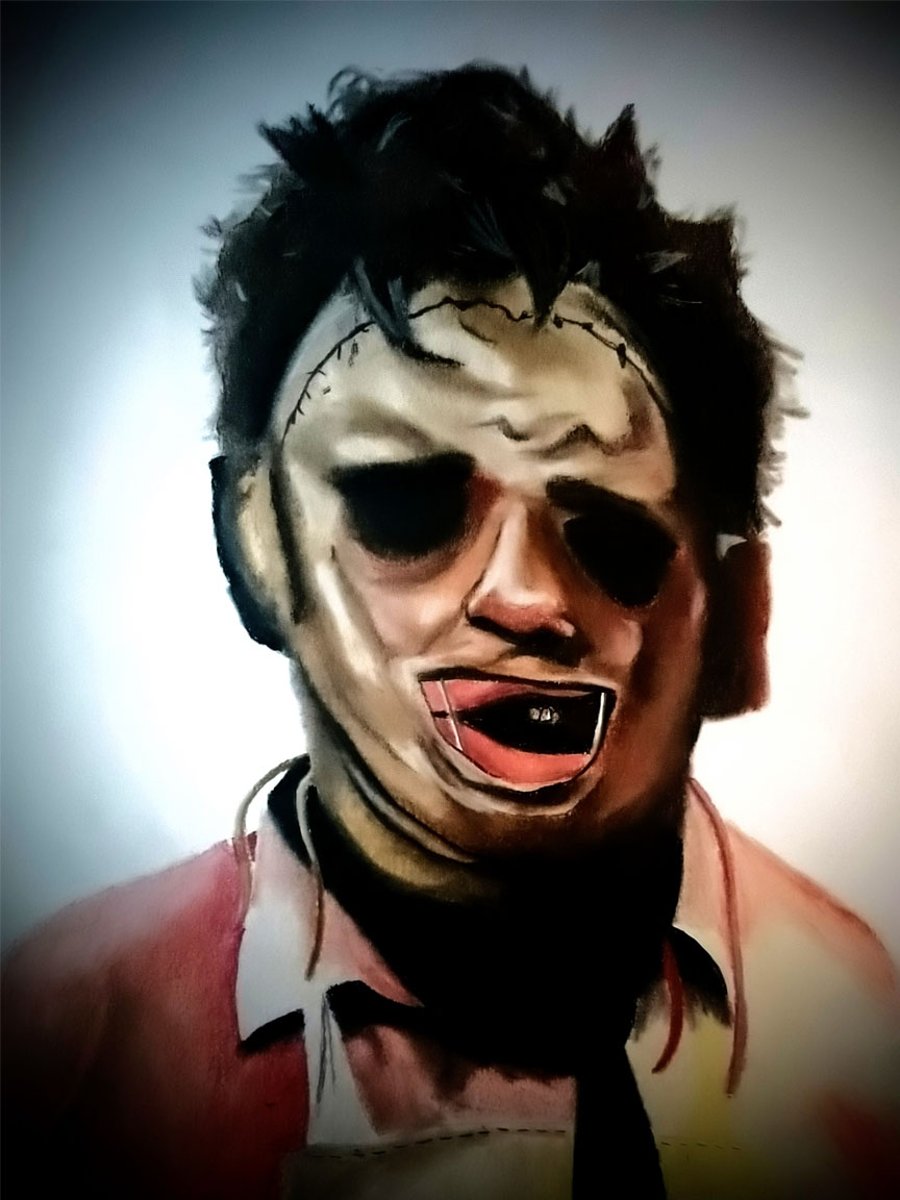 A3 printed portrait of Leatherface - Texas chainsaw massacre