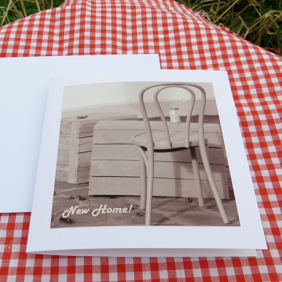 New Home.  A card featuring an original photograph.  Blank inside.