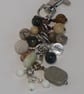 Natural stone bag charm with rock crystal - Image 4