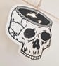 Mindless Skull Hand Printed Sticker - Image 5