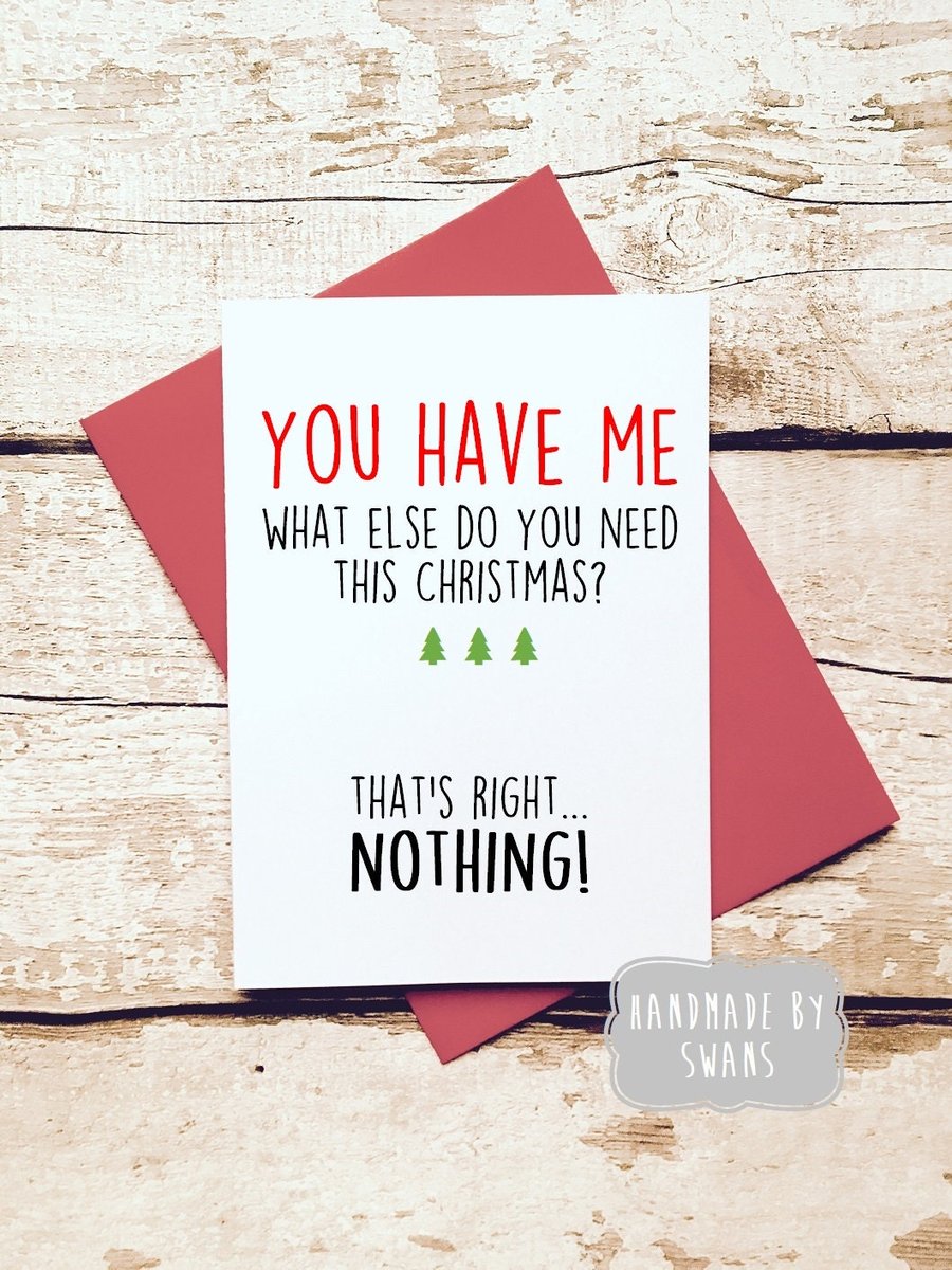 Funny christmas card Christmas card boyfriend Folksy