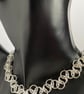 Zig Zag Sterling Silver Chainmaille Chain Choker Necklace in Three Lengths - Image 8