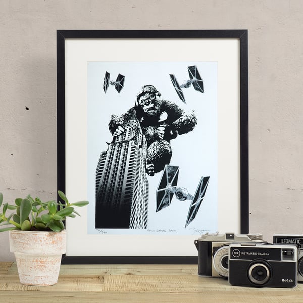 Star Wars 'Kong Strikes Back' Hand Pulled Limited Edition Screen Print