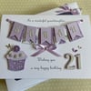 Personalised Boxed Birthday Card Any Age Daughter Granddaughter Mum 18 21 30 60 