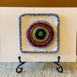 Wool Brooch Gift Christmas Card.