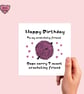 Funny crocheting birthday card with a ball of wool for friend, sister - Image 3