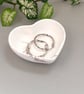 Taupe & White Marbled Small Heart Trinket Dish - Image 5