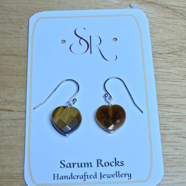 Tiger Eye Gemstone Heart