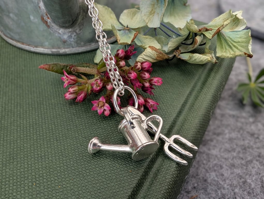 Garden Charm Necklace, Gift for Florist, Allotment Jewellery