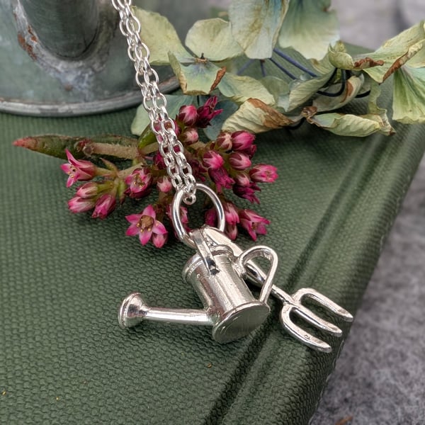 Garden Charm Necklace, Gift for Florist, Allotment Jewellery