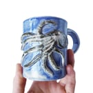 Octopus Mug - Hand Built Stoneware Pottery