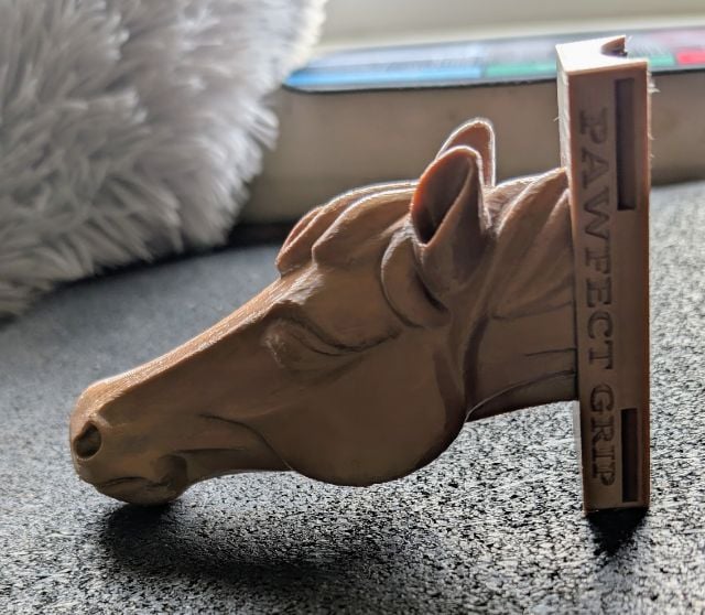 Pawfect Grip Horse Head 3d Printed dryer Hose handle