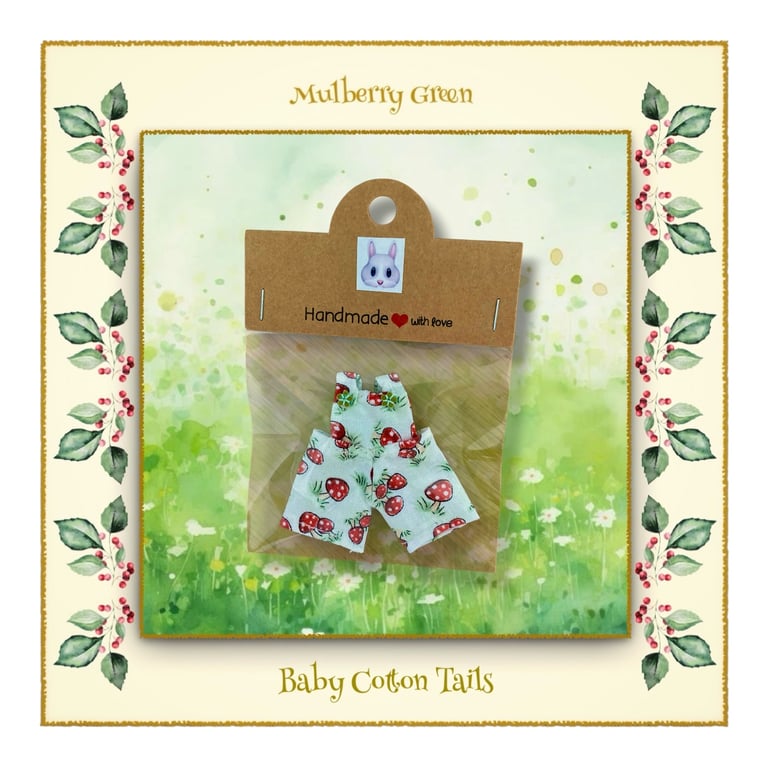 Tiny Toadstool Dungarees for the Toddler Cotton Tails