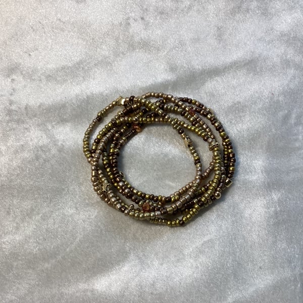 Beaded bracelets x 6, stacking bracelets, build up bracelets.