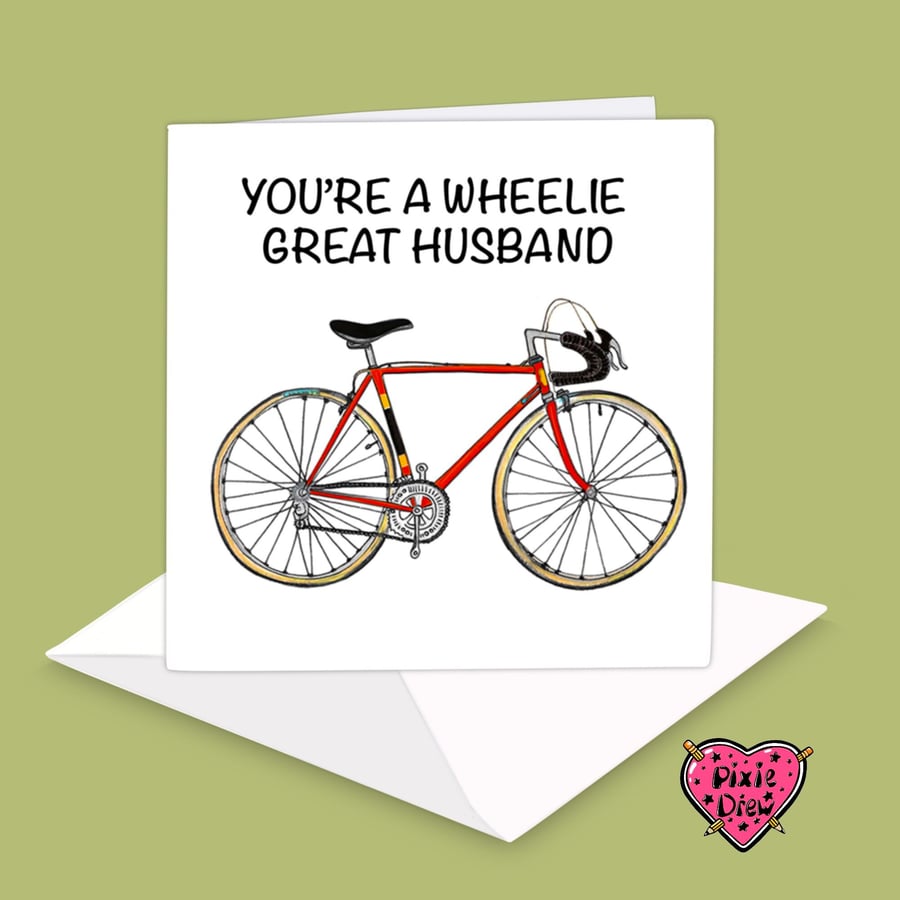 Image of Husband card for a bicycle loving cyclist
