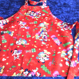 Mickey Mouse & Friends Child's Christmas Apron