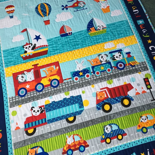 Off We Go Quilted Playmat