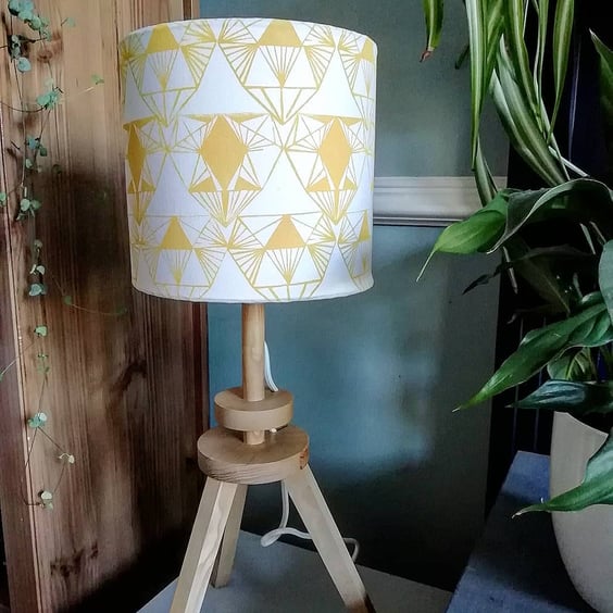 Art Deco Inspired Hand Printed Lampshade