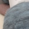 50g Light Indigo Blue Naturally Dyed Shetland Wool Batt