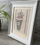 Hand Embroidered Framed Seadhead Picture - Image 2