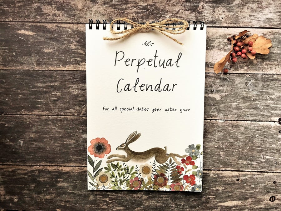 Handmade Perpetual CalendarBirthday Calendar,Calendar,Illustrated calendar