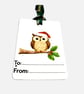 Set of 4 Plantable Christmas Gift Tags, Wildflower Seed Paper, Festive Owl Tags - Image 6