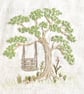 Country Tree Swing Linen Embroidery Kit - Image 1