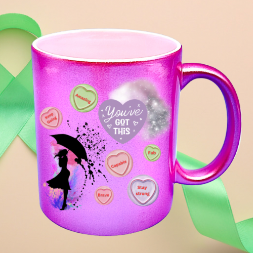Woman’s positivity mug