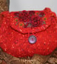 Embroidered Bag - Red with Red Roses - Image 2