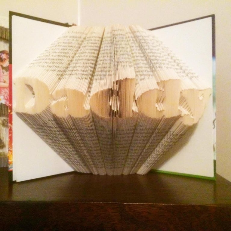 Daddy MMF Book Folding Pattern - EMAILED PDF PATTERN