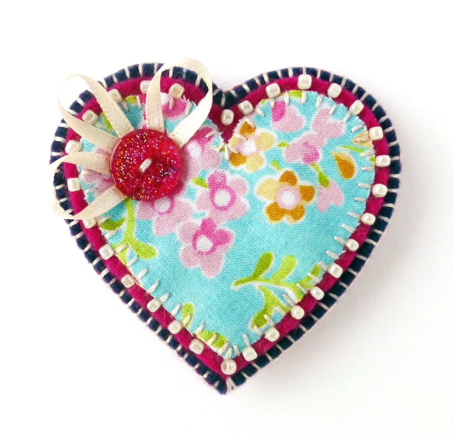 Summer Heart Brooch