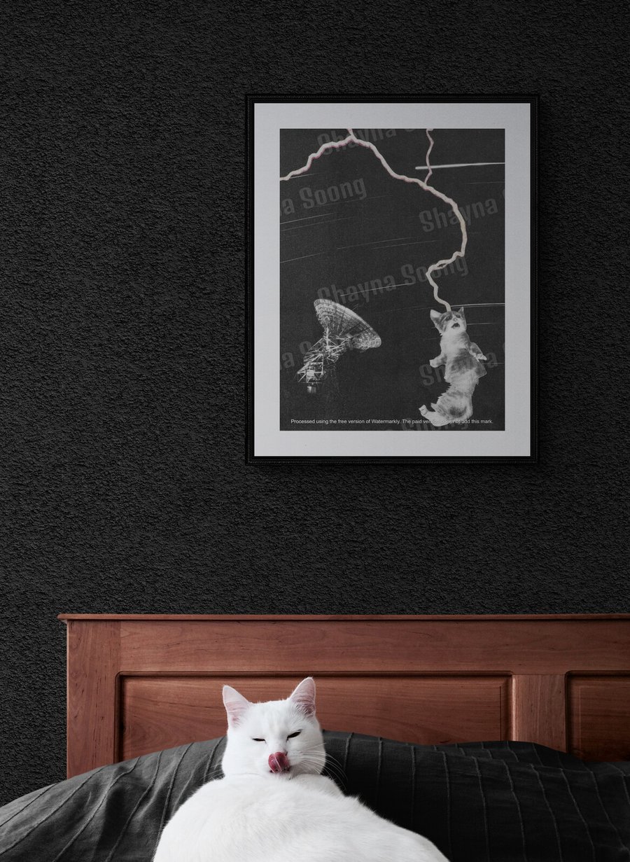 'It's Alive!' print of handmade collage