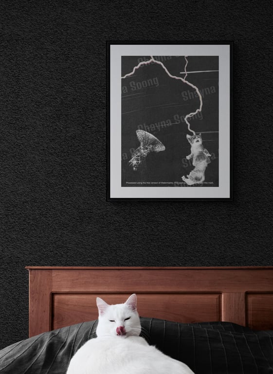 'It's Alive!' print of handmade collage