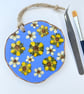 Real Pressed Flower, Wildflowers, Wood Slice Hanging Decoration - Image 1