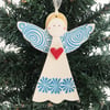 Ceramic Christmas Angel Pottery angel guardian angel Christmas decoration
