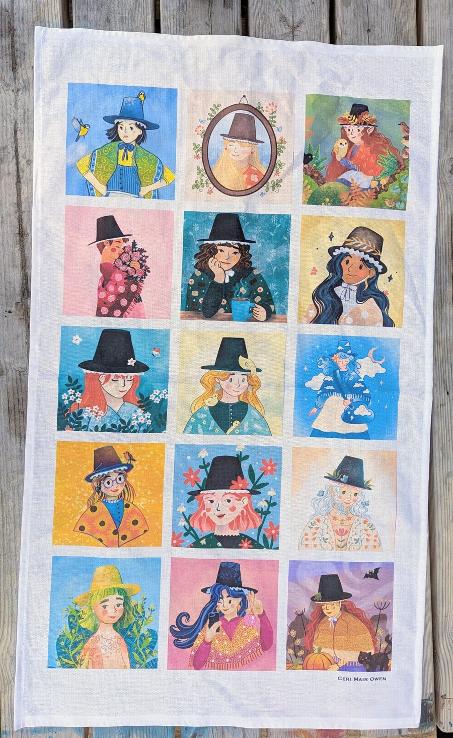 Welsh Lady Patchwork Tea towel