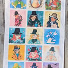 Welsh Lady Patchwork Tea towel