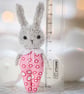 Easter Bunny, miniature rabbit doll, yellow outfit - Image 9
