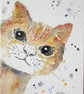 Kitten miniature ACEO Original Painting - Image 2