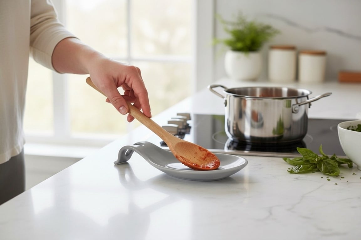 Handcrafted spoon holder