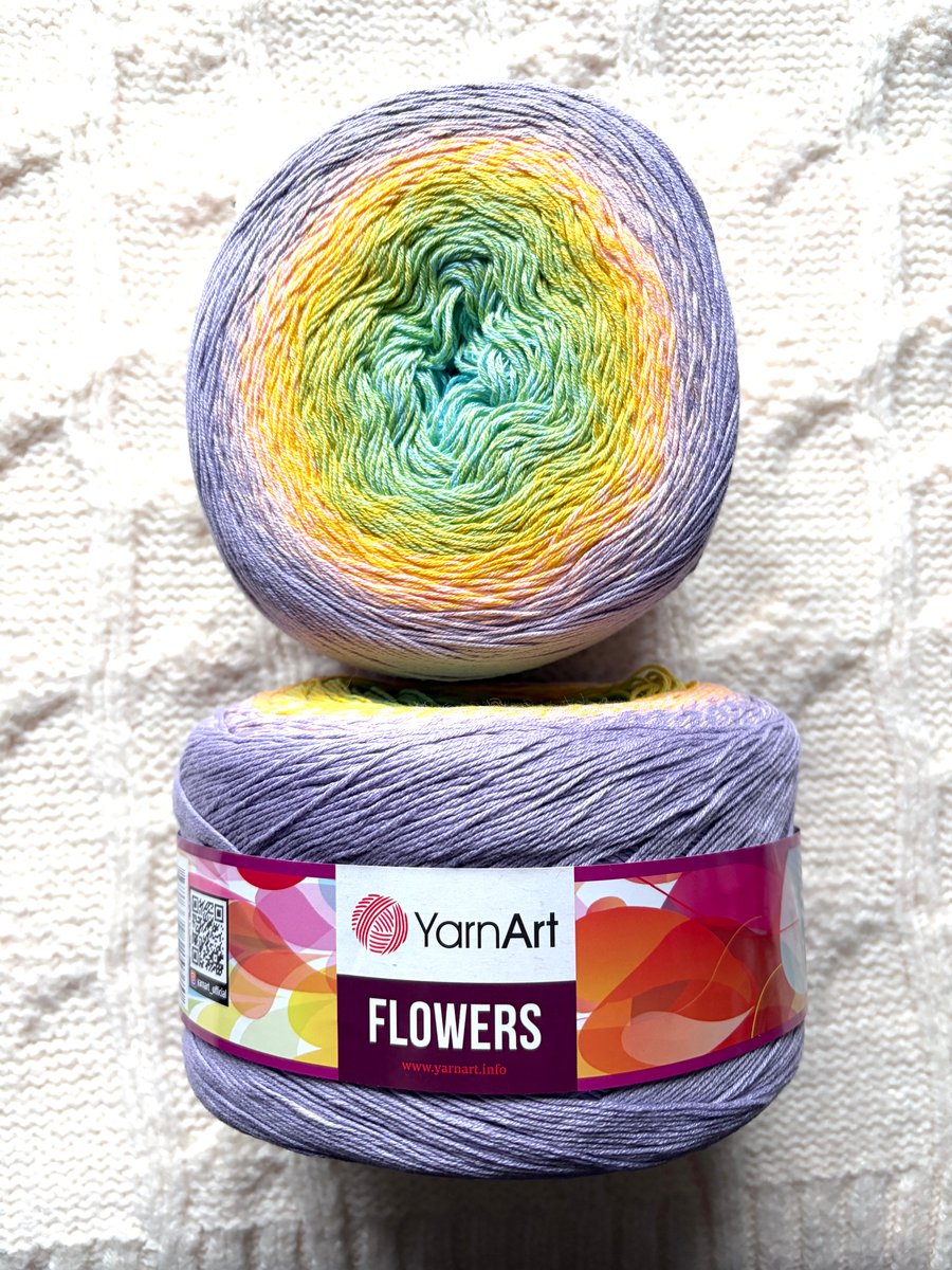 1 cake x 250g YarnArt Flowers Yarn Cake - Colour 285 : Cotton Blend
