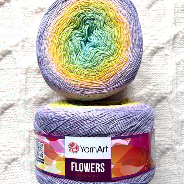 1 cake x 250g YarnArt Flowers Yarn Cake - Colour 285 : Cotton Blend