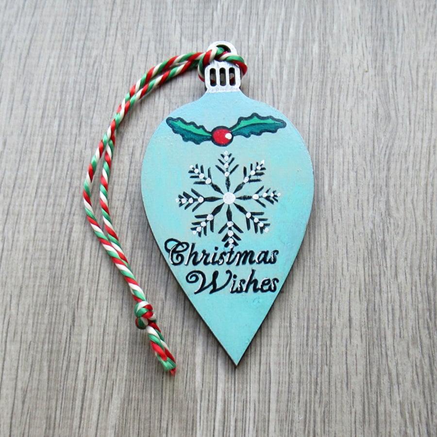 Christmas wooden bauble