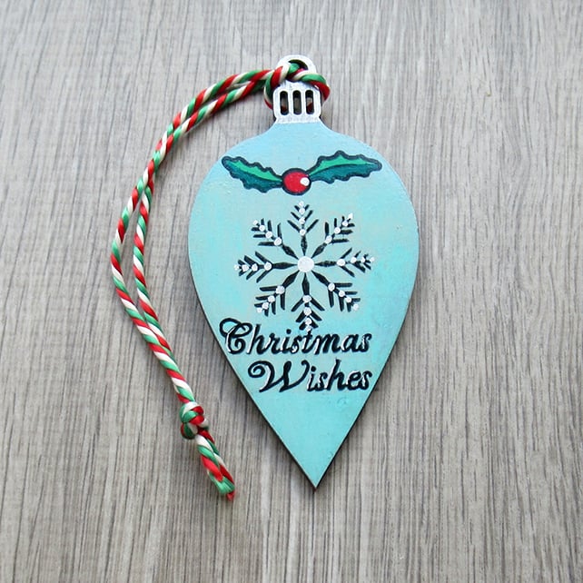 Christmas wooden bauble