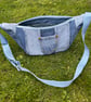 Denim cross body bag - mixed blues - Upcycled - sustainable fashion